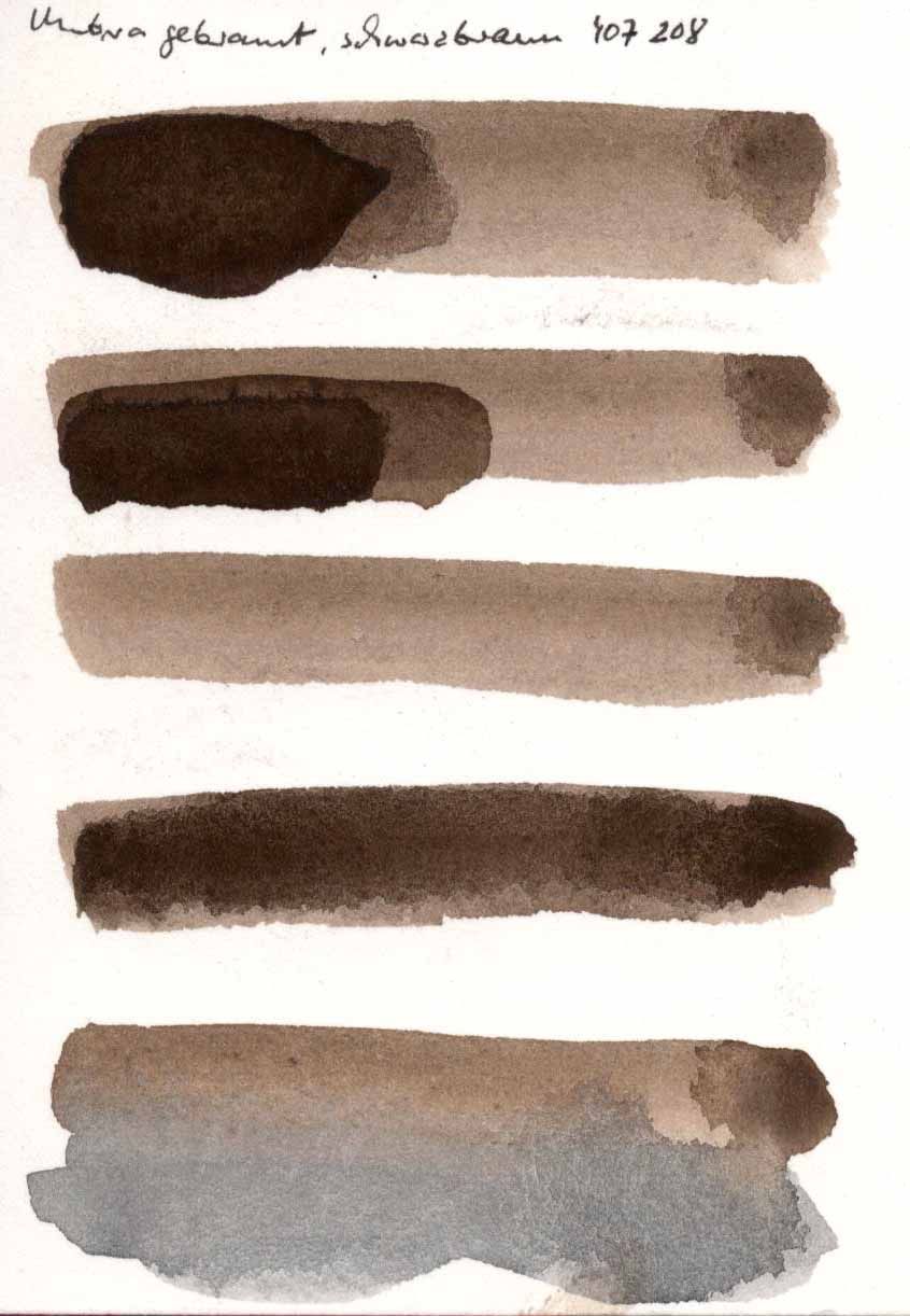Kremer akvarel - pálená umbra, tmavě hnědá (plast, 3 x 1,8 x 1 cm)